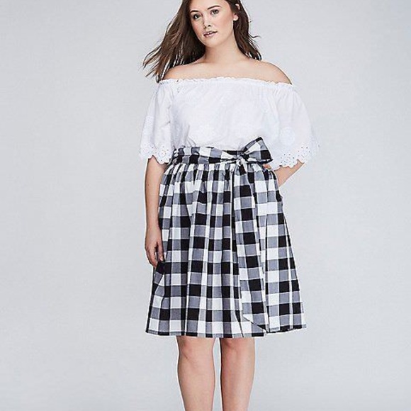 lane bryant white skirt